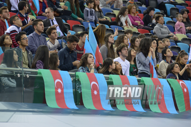 Bakıda batut gimnastikası üzrə FIG Dünya Kubokunun ilk yarış günü start götürüb. Azərbaycan, 5 mart, 2016